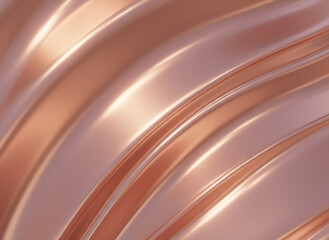 warm rose gold metallic gradient with glossy highlights and soft minimal luminous haze
