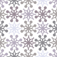 Vector - Snow flakes seamless pattern, colored template.