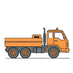 Heavy Construction Backhoe Loader Machine Illustration