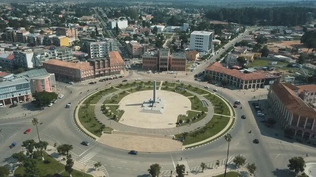 City of Huambo, Angola, Drone Point of View