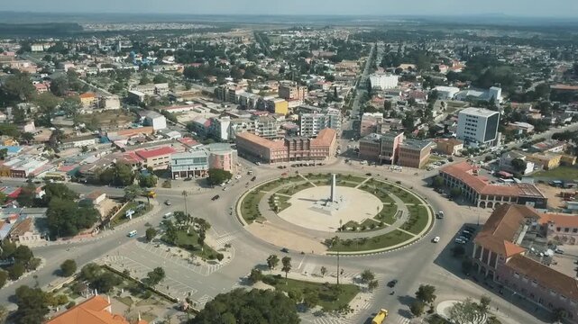 City of Huambo, Angola, Drone Point of View