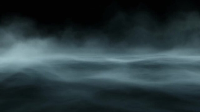 Wide, cloud-like plumes stretch horizontally, slowly thinning out as they move; darker, transparent layers drift behind them, introducing subtle depth without forming defined objects.