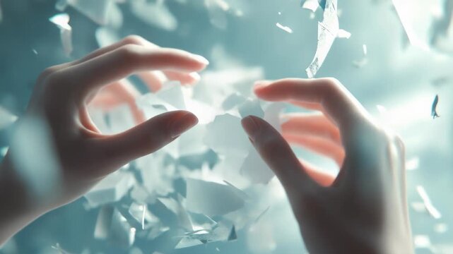 Video A person holds a piece of paper, possibly containing important information or a message