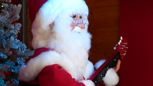 Holiday Christmas Market - Festive Christmas decorations featuring Santa Claus, Saint Nicholas, and classic Nutcracker figures, cheerful holiday props create a joyful seasonal atmosphere.