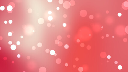 Abstract pink and coral gradient background featuring vibrant festive bokeh light circles.