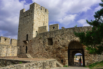 Fortifications atop the Kalemegdan park in Belgrade, Serbia