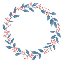 クリスマスのおしゃれなリース　手描き