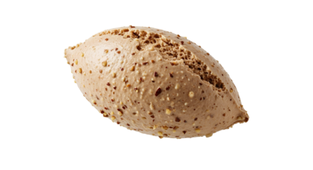 Artisanal nut-crusted bread roll resting against a bright white backdrop for culinary creations