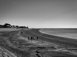 Exmouth beach in Devon, UK