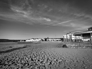 Exmouth beach in Devon, UK