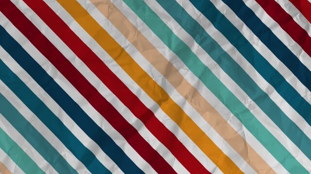 4K Animated Vintage Striped Backgrounds, Posters, Banner Samples, Retro Colors from the 1970s 1900s, 70s, 80s, 90s. retro vintage 70s style stripes background poster lines. Crumpled paper retro design