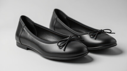 Stylish black ballet flats with bow detail, perfect for casual or formal occasions, offering comfort and elegance