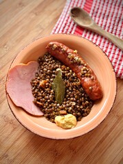 sausage and lentils