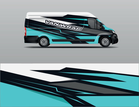Van wrap design vector