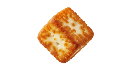 Golden Brown and Crispy: An Isolated View of a Delicious Hash Brown Patty on a White Background showing tasty treat and texture