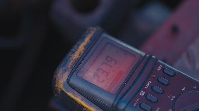 Digital Multimeter Display Showing Measurement Reading