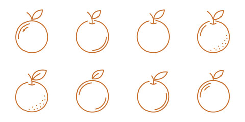 Orange icon line art vector illustration