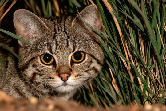 Foliage shadow: the black-footed cat's enigmatic twilight presen