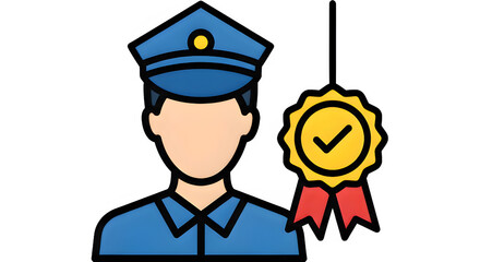 Security guard with verified badge represents trustworthy protection and reliable service