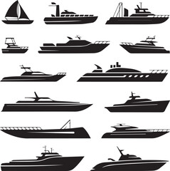 PrinMarine Transport and Sailing Vessel Silhouettes Collectiont © sketch lab