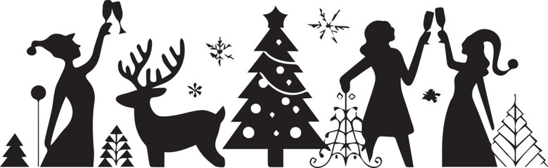 Minimalist Christmas and New Year Card Templates CollectionPrint