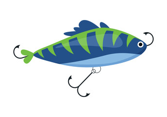 This is a vibrant and detailed representation of a fish lure, ideal for various fishingthemed projects and designs