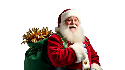santa claus with a bag of gifts