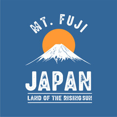Mount Fuji vector illustration for t-shirt prints, posters and other uses.