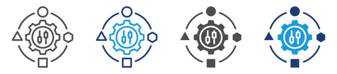 adaptability  icon sheet with multiple style