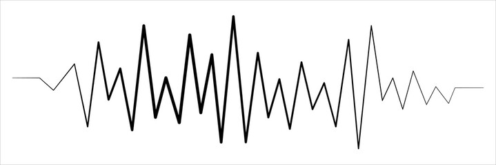 Continuous Sound Wave Line Art for Music and Podcast Design