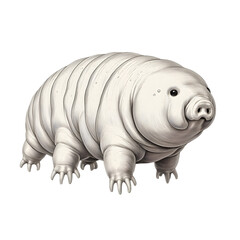 Fototapeta premium Detailed illustration of a water bear, also known as a tardigrade.