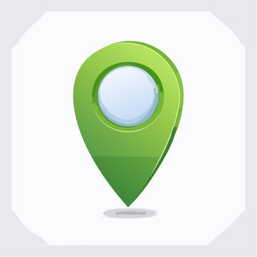 Ic&ocirc;ne de  localisation avec &eacute;pingle verte, localisation, navigation, carte, g&eacute;olocalisation