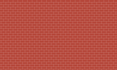 Red brick wall pattern vector, masonry texture illustration, construction symbol icon for backgrounds and design elements