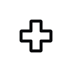 Obraz premium Medical plus sign icon health first aid emergency symbol help