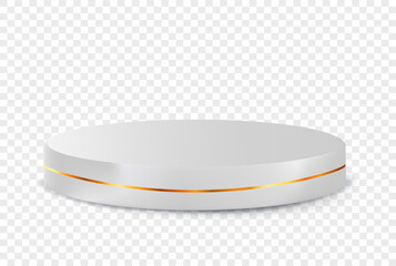 3d realistic podium for product display vector illustration