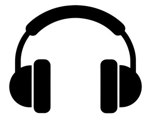 headphone  black silhouette vector,headphone  icon