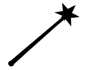 magic wand   black silhouette vector,magic wand   icon
