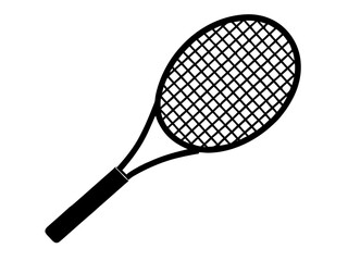 minimalist tennis racket  black silhouette vector,tennis racket icon