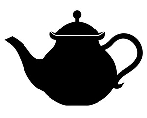 teapot  black silhouette vector,teapot  icon