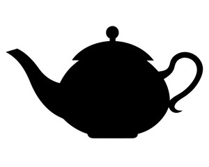 teapot  black silhouette vector,teapot  icon