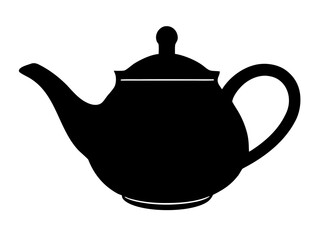 teapot  black silhouette vector,teapot  icon