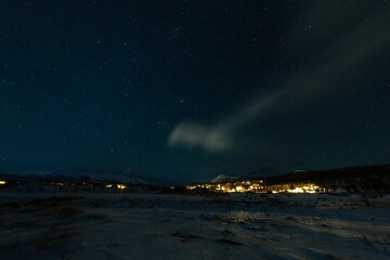 Northern lights at Kilpisj&auml;rvi, Finland, in winter