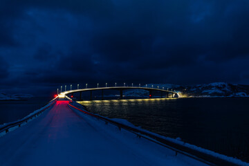 Beautiful island of Summary, Norway, in winter © naturenow