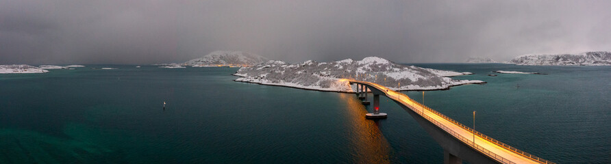 Beautiful island of Summary, Norway, in winter © naturenow