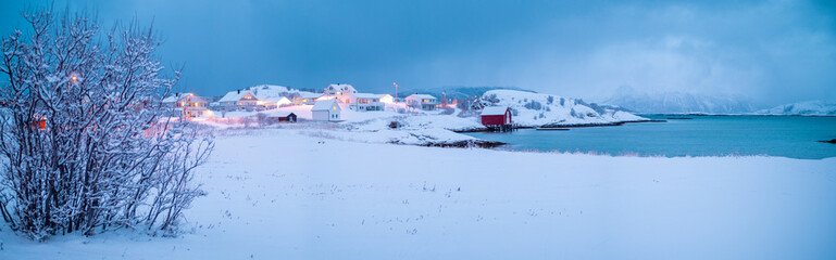 Beautiful island of Summary, Norway, in winter © naturenow
