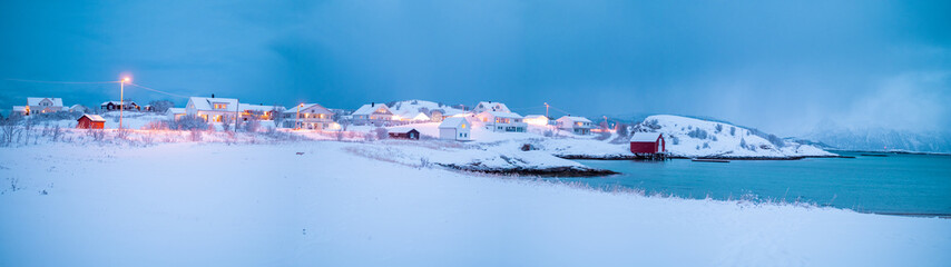 Beautiful island of Summary, Norway, in winter © naturenow