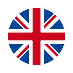 Circular united kingdom flag icon on transparent background isolated on white background, Vector © Nure alom