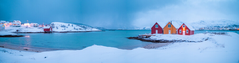 Beautiful island of Summary, Norway, in winter © naturenow