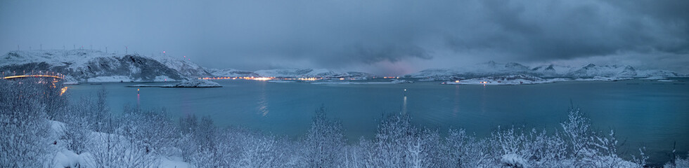 Beautiful island of Summary, Norway, in winter © naturenow
