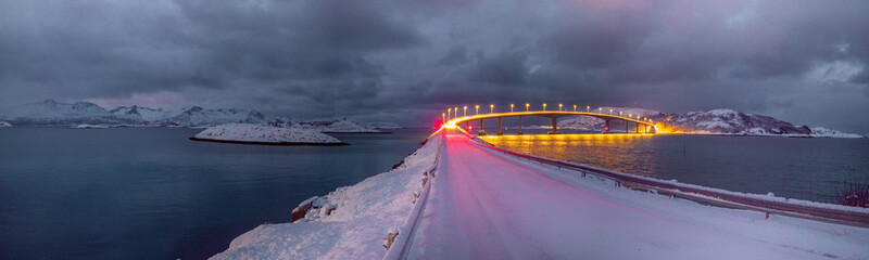 Beautiful island of Summary, Norway, in winter © naturenow